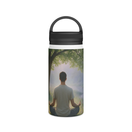 Serenity Flow - Stainless Steel Water Bottle, Handle Lid