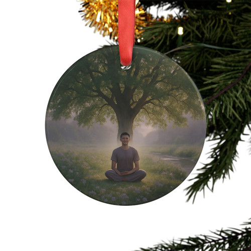 Serenity Flow - Acrylic Ornament with Ribbon