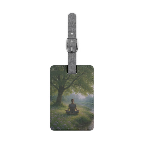 Serenity Flow - Saffiano Polyester Luggage Tag, Rectangle Serenity Flow - Saffiano Polyester Luggage Tag, Rectangle