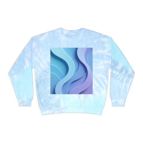Ethereal Wave Symphony - Unisex Tie-Dye Sweatshirt