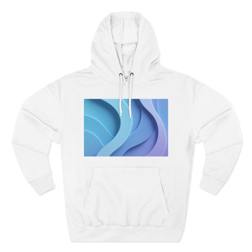 Ethereal Wave Symphony - Three-Panel Fleece Hoodie Ethereal Wave Symphony - Three-Panel Fleece Hoodie