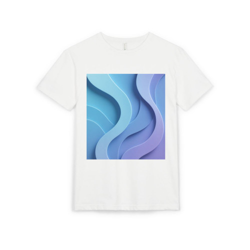 Ethereal Wave Symphony - Unisex Sueded T-Shirt Ethereal Wave Symphony - Unisex Sueded T-Shirt
