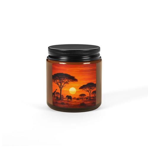 Savanna Dreamscape - Scented Soy Candle (Multi-Size, Amber Jar)