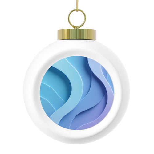 Ethereal Wave Symphony - Christmas Ball Ornament