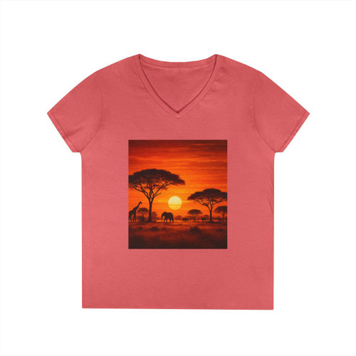 Savanna Dreamscape - Ladies' V-Neck T-Shirt