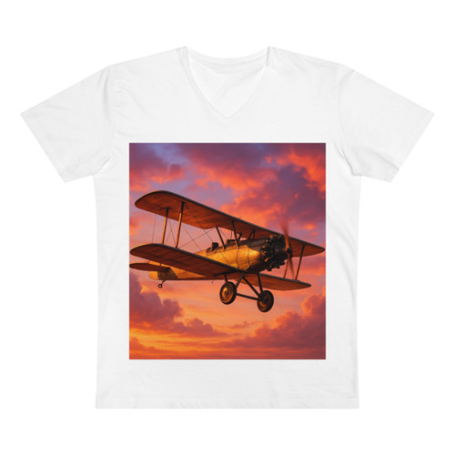 Vintage Flight Elegance - Men’s Presenter V-neck