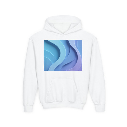 Ethereal Wave Symphony - Youth Heavy Blend Hooded Sweatshirt