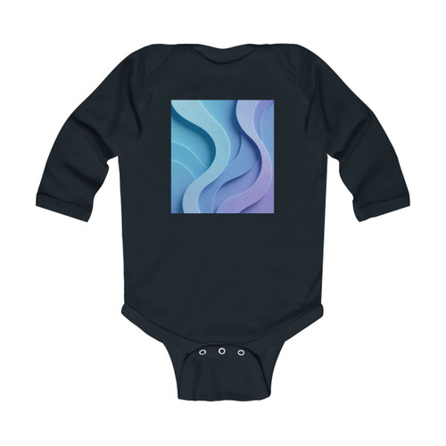Ethereal Wave Symphony - Infant Long Sleeve Bodysuit