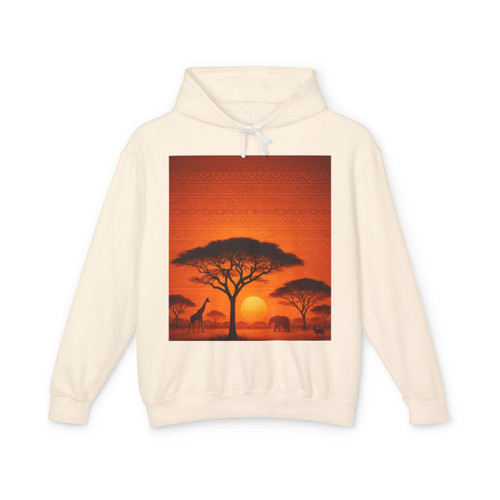 Savanna Dreamscape - Unisex Lightweight Hooded Sweatshirt