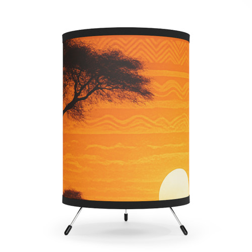 Savanna Dreamscape - Tripod Lamp with High-Res Printed Shade, US\CA plug