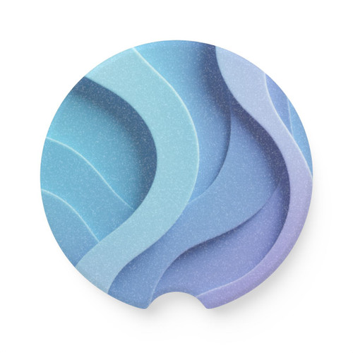 Ethereal Wave Symphony - Soapstone Car Coaster