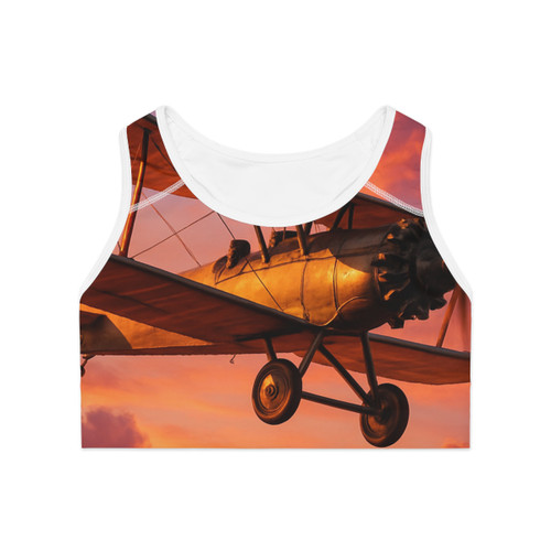 Vintage Flight Elegance - Sports Bra (AOP)