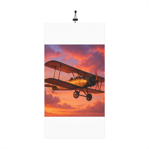 Vintage Flight Elegance - Winter Neck Gaiter With Drawstring