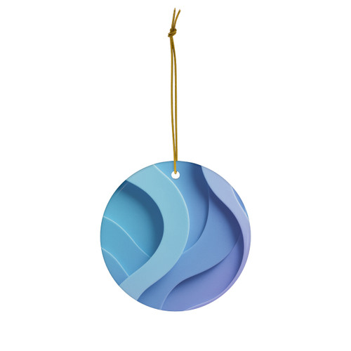 Ethereal Wave Symphony - Ceramic Ornament, 1-Pack