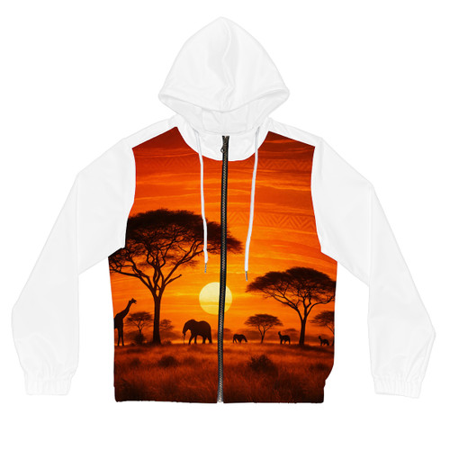 Savanna Dreamscape - Women’s Full-Zip Hoodie (AOP) Savanna Dreamscape - Women’s Full-Zip Hoodie (AOP)