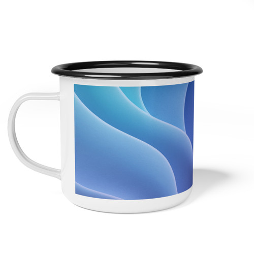 Ethereal Wave Symphony - Enamel Camp Cup
