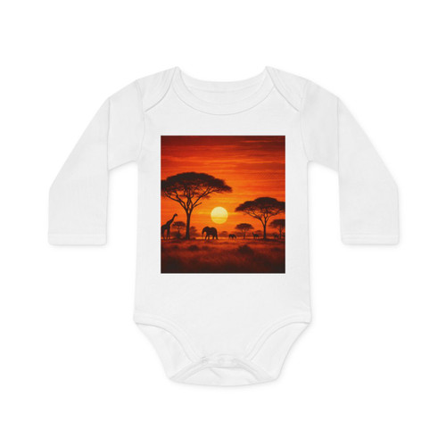 Savanna Dreamscape - Baby Long-Sleeve Organic Bodysuit