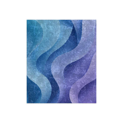 Ethereal Wave Symphony - Crushed Velvet Blanket