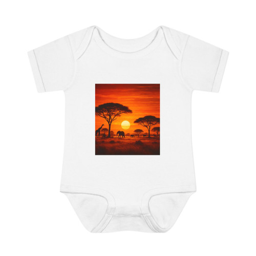 Savanna Dreamscape - Infant Baby Rib Bodysuit Savanna Dreamscape - Infant Baby Rib Bodysuit