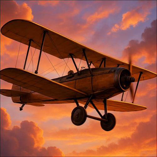 Vintage Flight Elegance - Temporary Tattoos