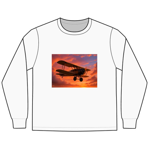 Vintage Flight Elegance - Men's Long Sleeve Tee