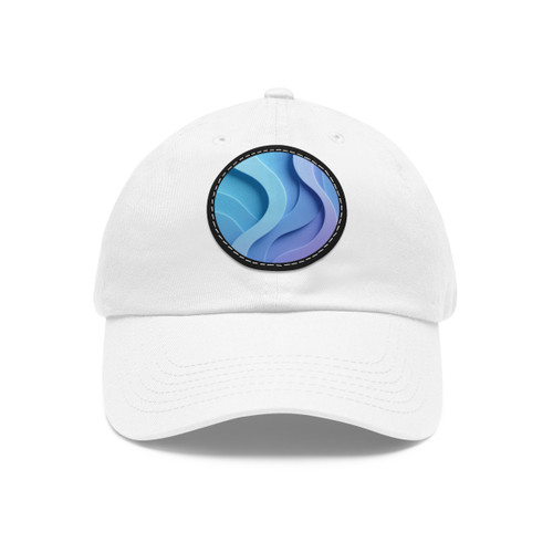 Ethereal Wave Symphony - Dad Hat with Leather Patch (Round)