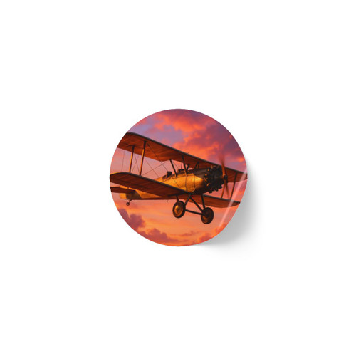 Vintage Flight Elegance - Round Sticker Label Rolls