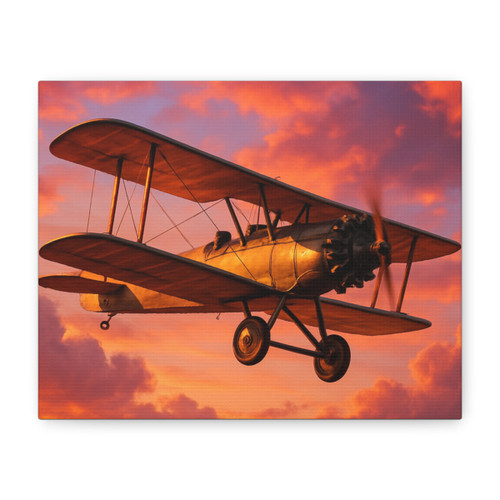 Vintage Flight Elegance - Matte Canvas, Stretched, 1.25"