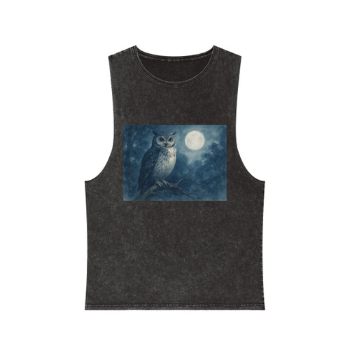 Ethereal Owl Watch - Unisex Stonewash Tank Top