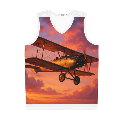 Vintage Flight Elegance - Basketball Jersey (AOP)