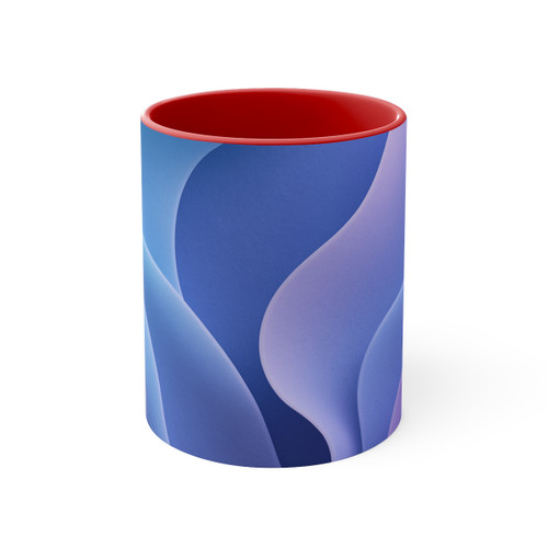 Ethereal Wave Symphony - Colorful Accent Mugs, 11oz