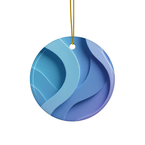 Ethereal Wave Symphony - Ceramic Ornaments, 2-Side Print, (1pc, 3pcs, 5pcs, 10pcs)