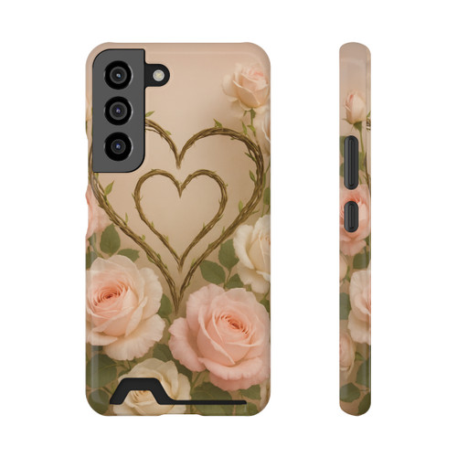 Eternal Love Blooms - Phone Case With Card Holder