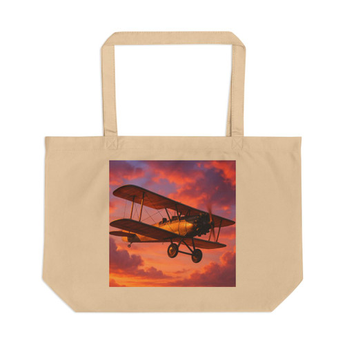 Vintage Flight Elegance - Large Eco Tote