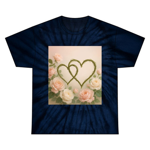 Eternal Love Blooms - Unisex Tie Dye Cotton Tee