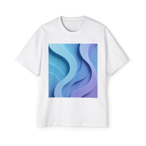 Ethereal Wave Symphony - Men's Heavy Oversized Tee