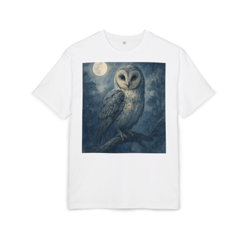 Ethereal Owl Watch - Unisex Heavy Oversize Tee