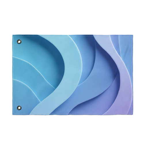 Ethereal Wave Symphony - Double Sided Flag