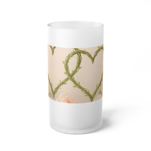 Eternal Love Blooms - Frosted Glass Beer Mug