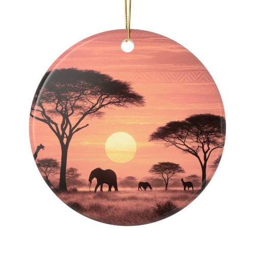 Savanna Dreamscape - Ceramic Ornaments, 2-Side Print