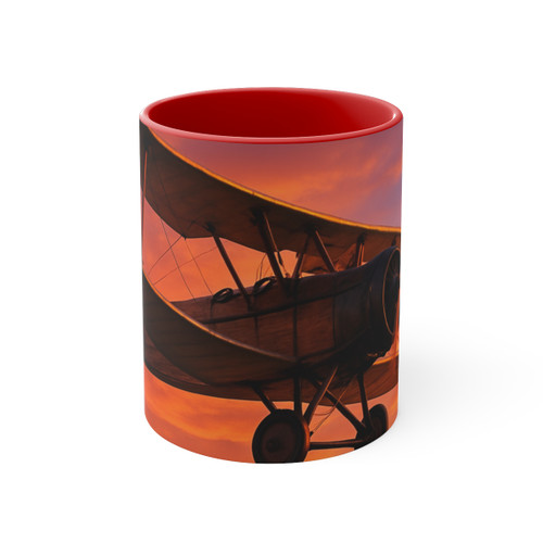 Vintage Flight Elegance - 11oz Accent Mug