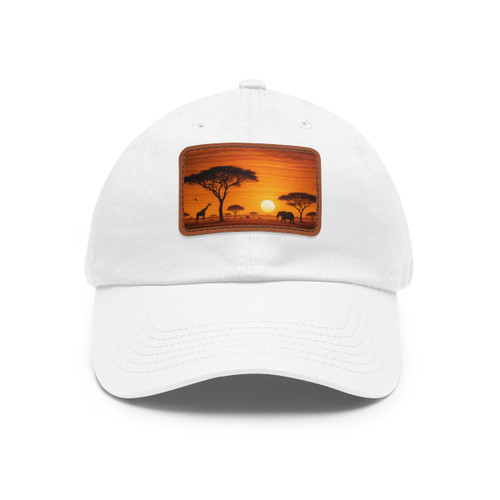 Savanna Dreamscape - Dad Hat with Leather Patch (Rectangle)