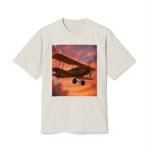 Vintage Flight Elegance - Unisex Heavy Faded Tee