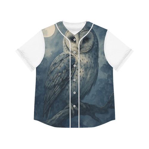 Ethereal Owl Watch - Women's Baseball Jersey (AOP)