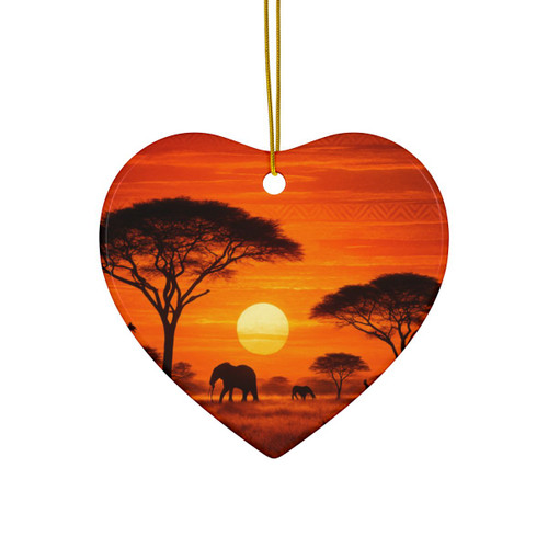 Savanna Dreamscape - Ceramic Ornaments, 2-Side Print, (1pc, 3pcs, 5pcs, 10pcs)