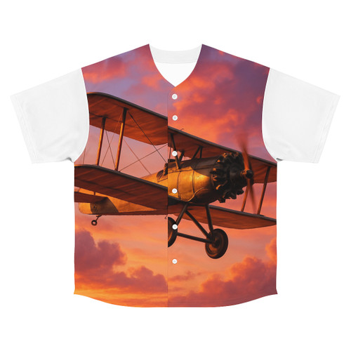 Vintage Flight Elegance - Men's Baseball Jersey (AOP)