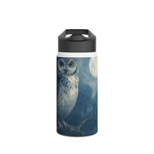 Ethereal Owl Watch - Stainless Steel Water Bottle, Standard Lid