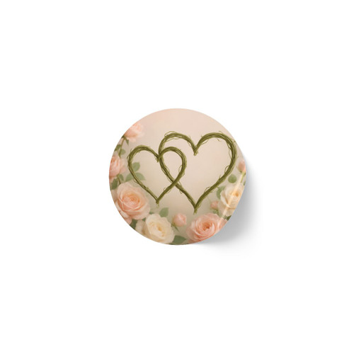Eternal Love Blooms - Round Sticker Label Rolls