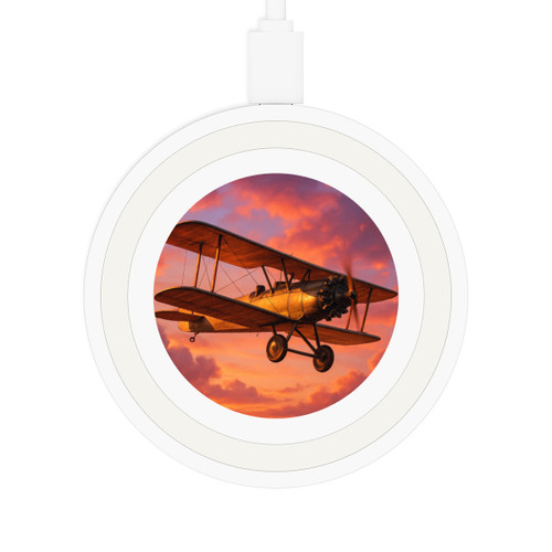 Vintage Flight Elegance - Quake Wireless Charging Pad