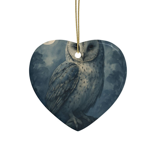 Ethereal Owl Watch - Ceramic Ornaments (1pcs, 5pcs, 10pcs, 20pcs)